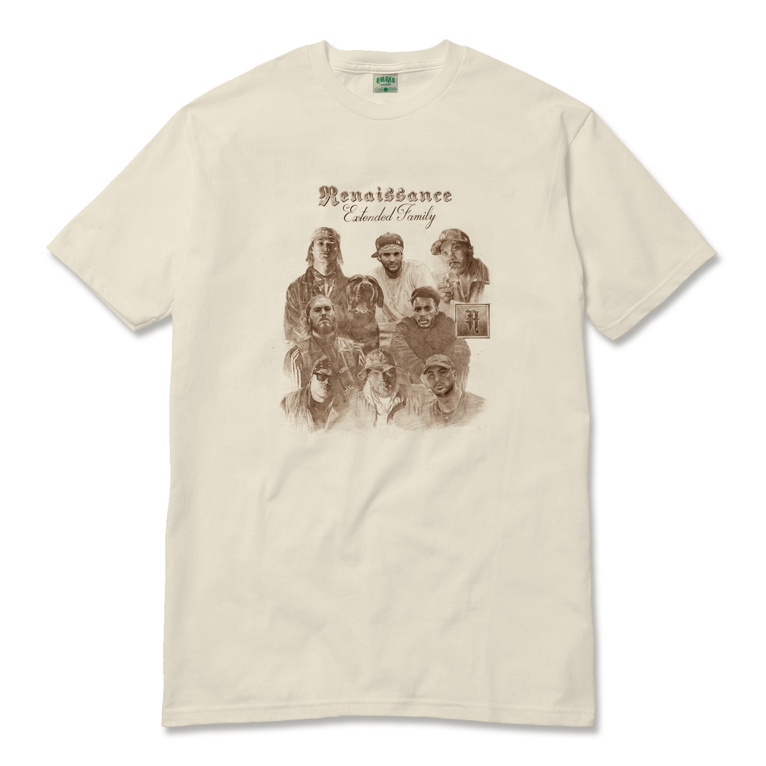 "RENAISSANCE: EXTENDED FAMILY" TEE (CREAM & BROWN)