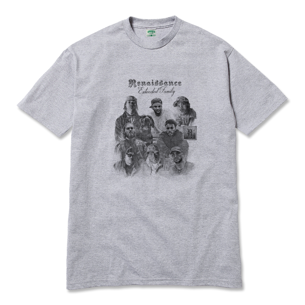 "RENAISSANCE: EXTENDED FAMILY" TEE (GREY & BLACK)