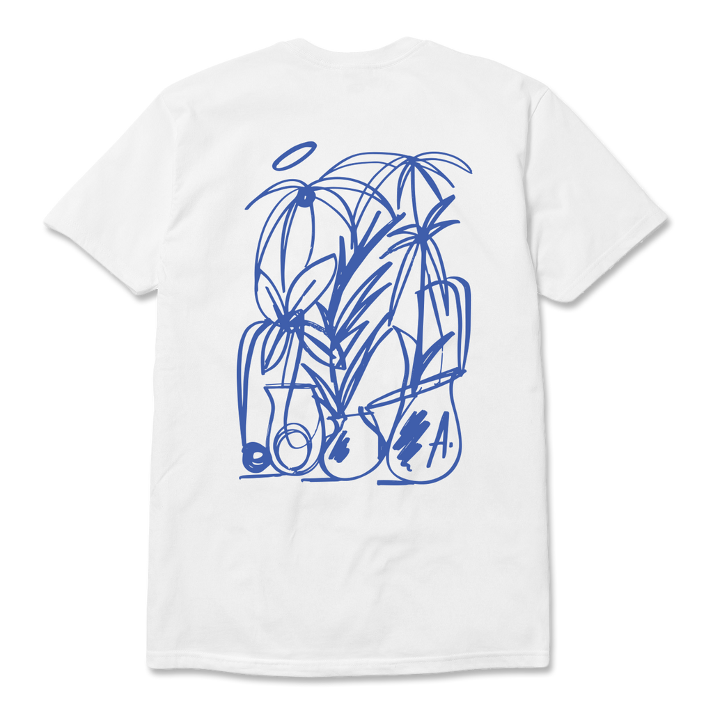 PLANTS TEE (WHITE + BLUE)