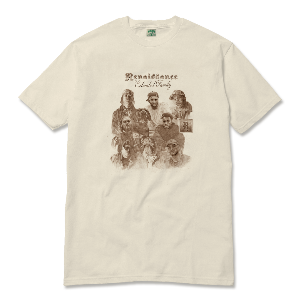 "RENAISSANCE: EXTENDED FAMILY" TEE (CREAM & BROWN)