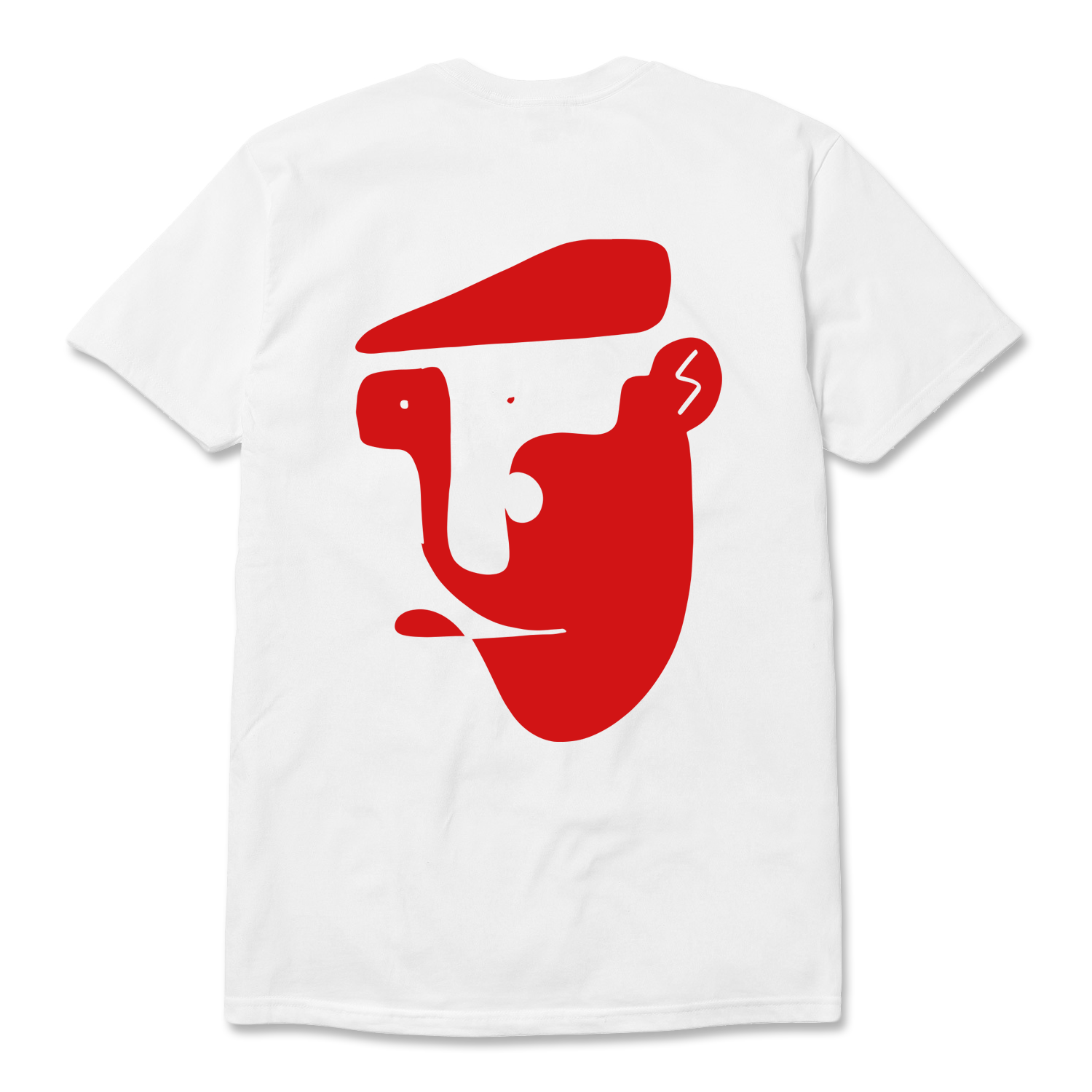 CHEESE CUTTER TEE (WHITE + RED)